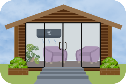 Air con for garden rooms in East London