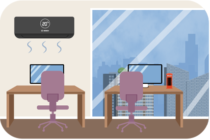 Air con for small office spaces in East London
